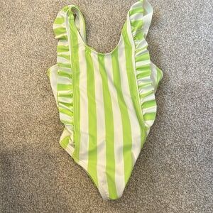 COPY - Carter’s 5T green and white striped bathing suit